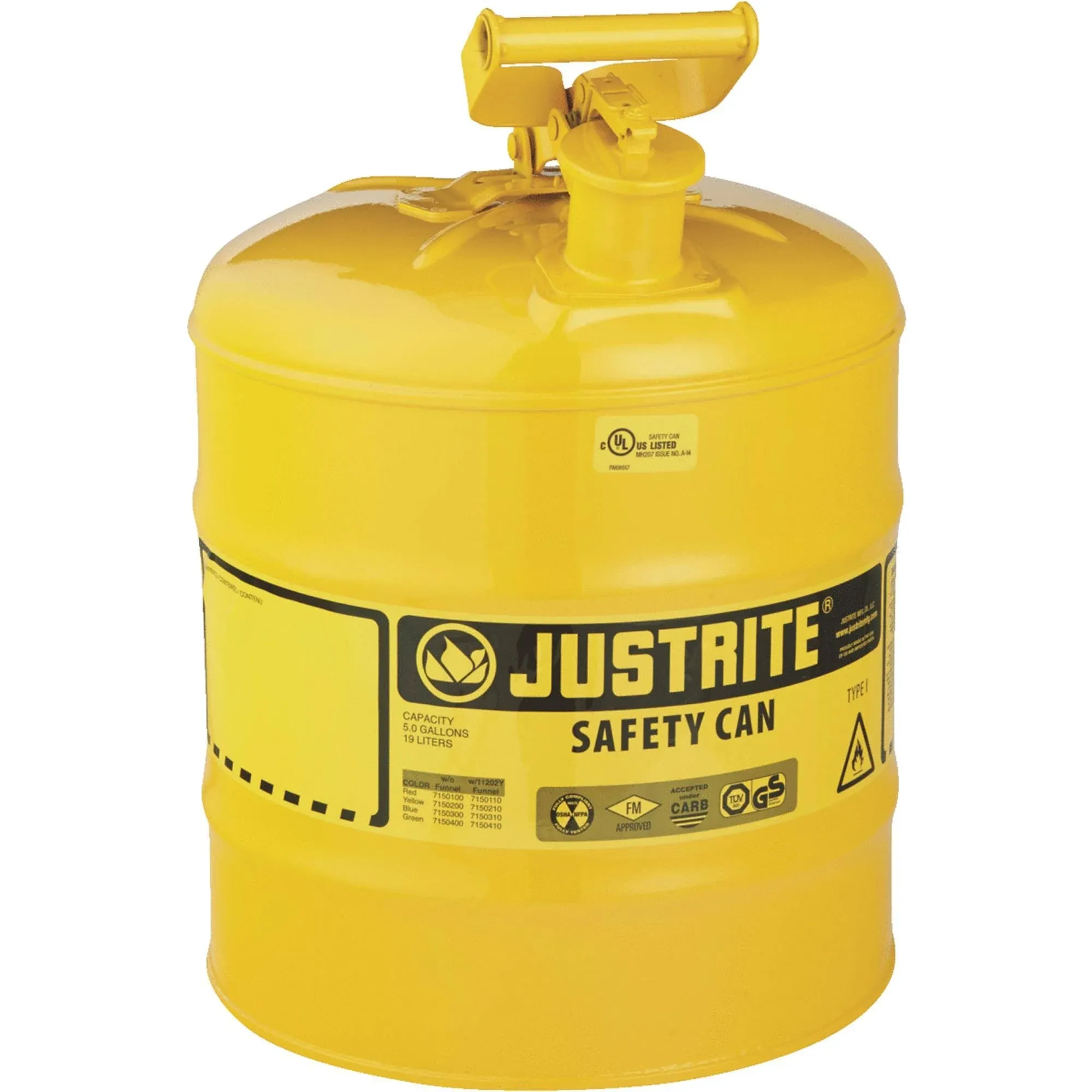 Gas Can - Type I, Yellow, Diesel, 5 Gallon