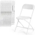 Black Plastic Folding Chair Set of 10