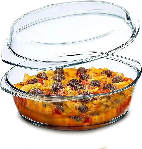 Simax Clear Glass Casserole | with Lid Heat Cold and Shock Proof Made in Europe ...