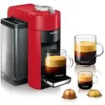 Nespresso Vertuo Coffee and Espresso Machine Red by De'Longhi