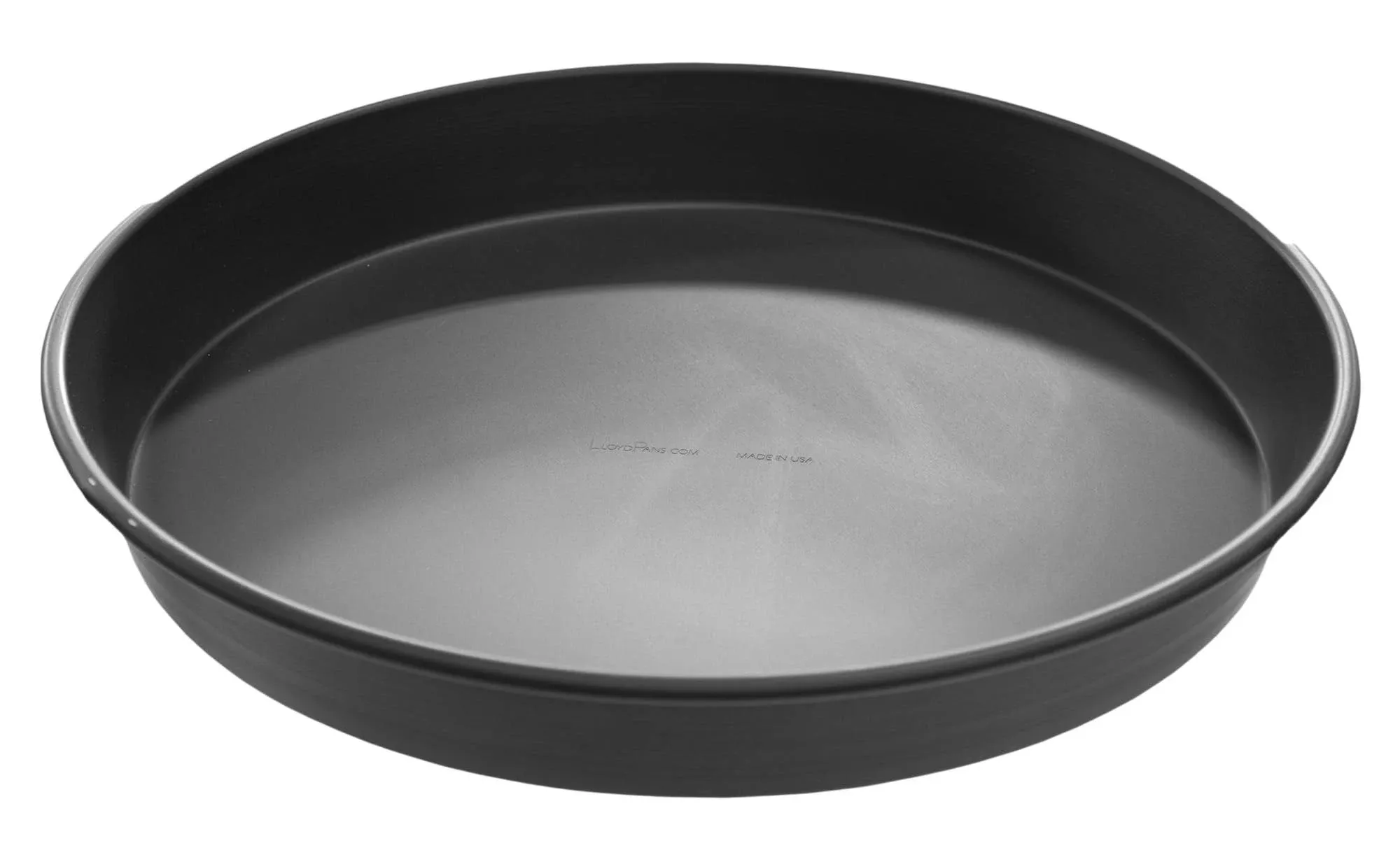 LloydPans 16 1/4" x 2" Heavy-Duty Aluminum Tapered / Nesting Deep Dish Pizza Pan with Pre Seasoned Tuff-Kote® Finish H76R-16X2-PSTK