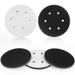 5 Pack 6 Inch 6 Hole Hook and Loop Soft Sponge Interface Buffer Pad Sanding Disc