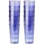 New Star Foodservice 46281 Tumbler Beverage Cup Stackable Cups BreakResistant Commercial San Plastic 12 oz Blue Set of 12