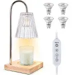 Candle Warmer Lamp with 4 Bulbs Timing Function Electric Dimmable Candle Warm...