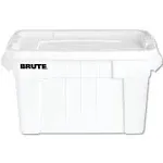 Rubbermaid 20 Gallon Brute Tote with Lid, White (Rcp9S31Whiea)