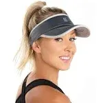 Visière de sport SAAKA pour femme. Souple, extensible, légère et réglable. Course à pied, tennis, golf et sports.