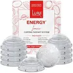 LURE Essentials Cupping Therapy Set 10 Professional Silicone Cupping Cups for Muscle Knots, Joints, Muscles, Arms and Feet