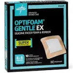 Optifoam Gentle EX Bordered Foam Dressing, 6" x 6" 10/Box