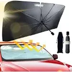 Car Windshield Sun Shade Umbrella, Foldable Car Umbrella Sunshade Cover UV Block Car Front Window (Heat Insulation Protection) for Auto Windshield Covers Trucks Cars (Large)