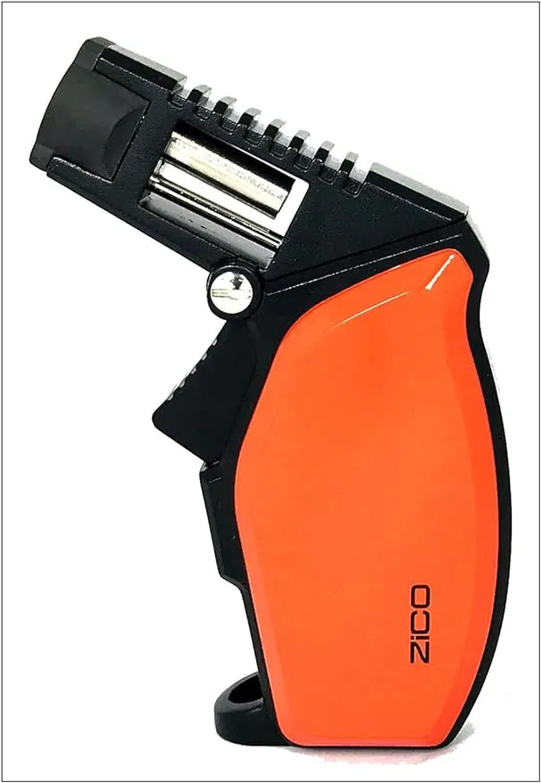 Zico ZD58 4-1/4" Gun Torch Lighter Heavy Metal Butane Refillable from VeryHobby (Orange)