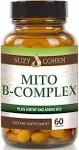 Suzy Cohen, Mito B Complex Dietary Supplement, 5-MTHF, Adeno B12, Methylation Support, Supports Healthy Nervous System, Boost Energy, Vitamin B, 60