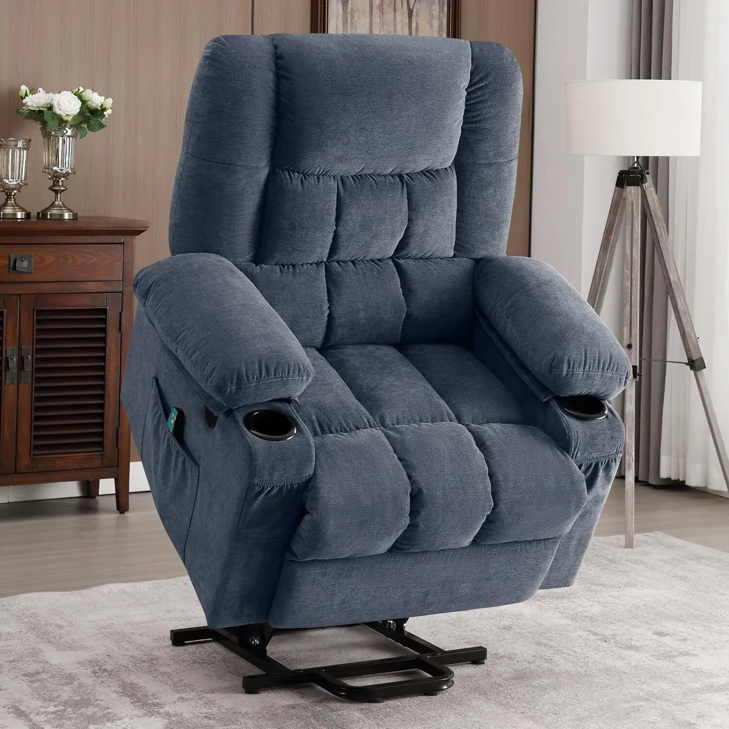 Power Lift Recliner Chair w/Heat Massage Recliner Chair w/Infinite Position