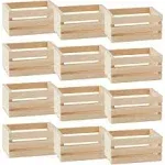 ArtMinds 5" Wooden Crate Unfinished Wood Crate for Storage, Decorative Display, Arts & Crafts, Made of 100% Cedar - Bulk 24 Pack