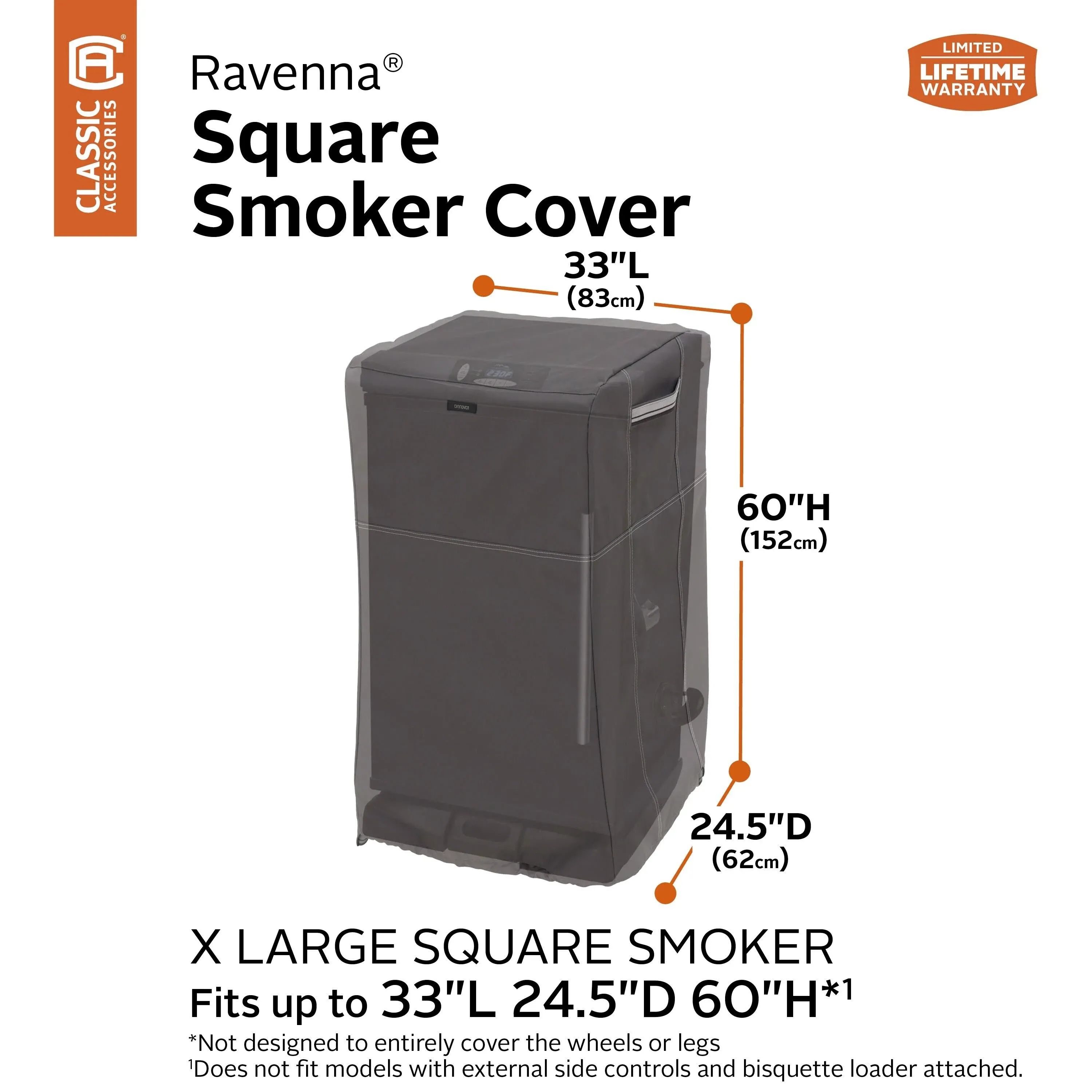 Classic Accessories Ravenna X-Large Square Smoker Cover