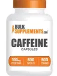 BulkSupplement<wbr/>s Caffeine Capsules - Caffeine Pills - Stay Awake Pills