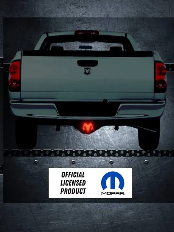 Officially Licensed Illuminated LED Tailgate Emblems RAM Tailgate and Decals for 2009-2014. Ram 1500 2500 3500 Truck Badge Light Up (Chrome)