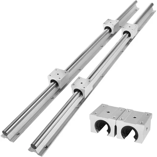 VEVOR Linear Rail SBR20-800mm 2 Linear Slide Guide with 4 SBR20UU Bearing Block 2XZXDGSBR20-80001V0