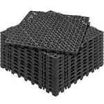 12 PCS Interlocking Drainage Floor Mat 12&#034; x 12&#034; x 0.6&#034; Modular Interlocking US