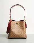 Coach Willow Signature Coated-Canvas Leather Bag