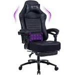 Fantasylab Big and Tall Gaming Chair 400LBS Gaming Chair with Footrest Massage G