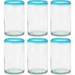 Amici Home Aqua Rim Hiball Glass Set of 6