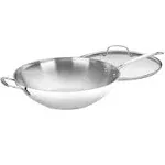 Cuisinart Chef's Classic Stainless Stir-Fry Pan with Glass Cover, 14"