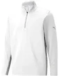 Puma Men's Gamer Golf Quarter-Zip, Bright White