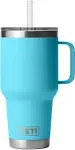 YETI Big Wave Blue Rambler 35 Oz Mug with Straw Lid