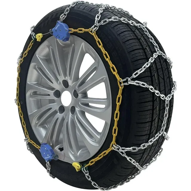 Set of 2 SUV Snow Chains with Tensioner fits Tire Size 225/75R16 235/55R18