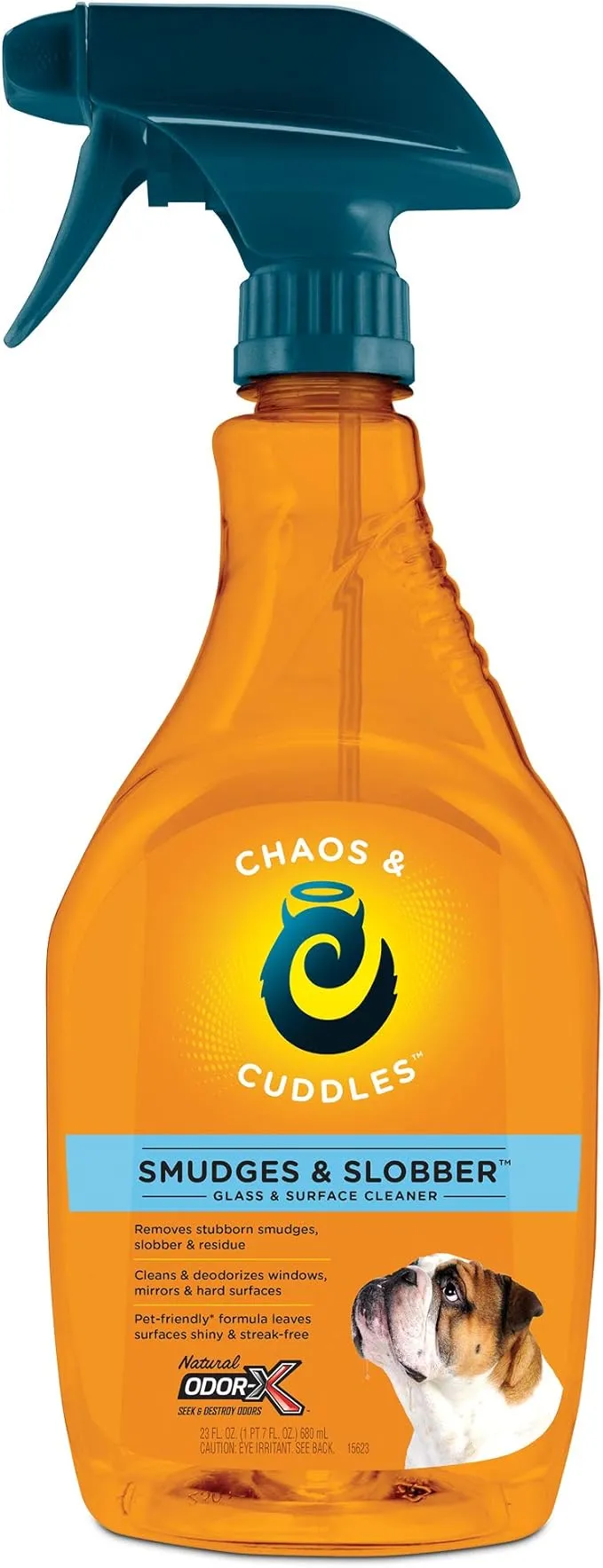 Chaos & Cuddles 50968 Smudges and Slobber Glass and Surface Cleaner Spray - 23 fl oz.