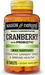 Mason Natural, Cranberry with Probiotic, Highly Concentrated, 60 Tablets