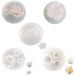 Mulukaya 5Pcs Mini Flower Resin Silicone Molds Jewelry Making Tools Casting M...