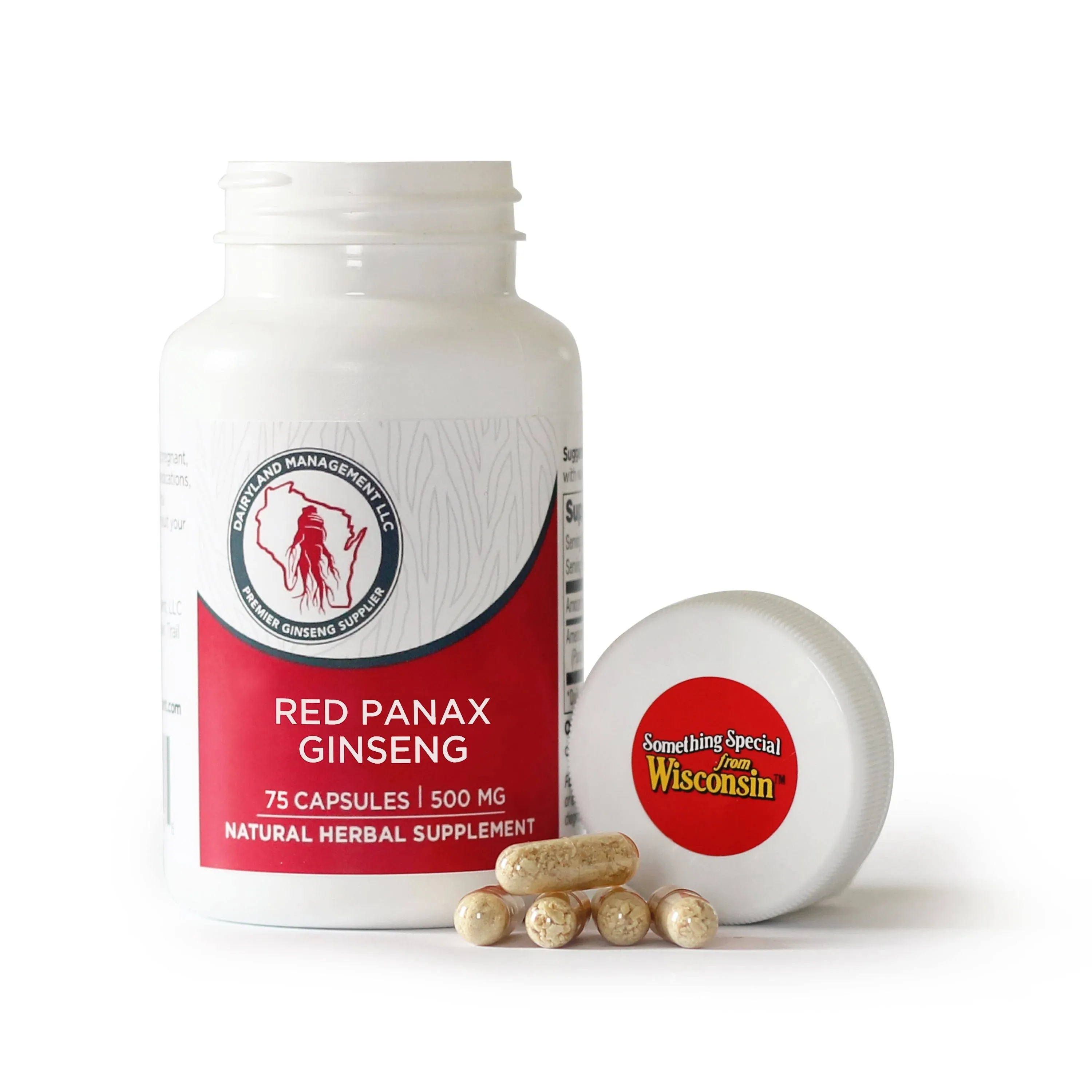 100% Authentic Korean Red Panax Ginseng Capsules -500 Mg (75 Ct)