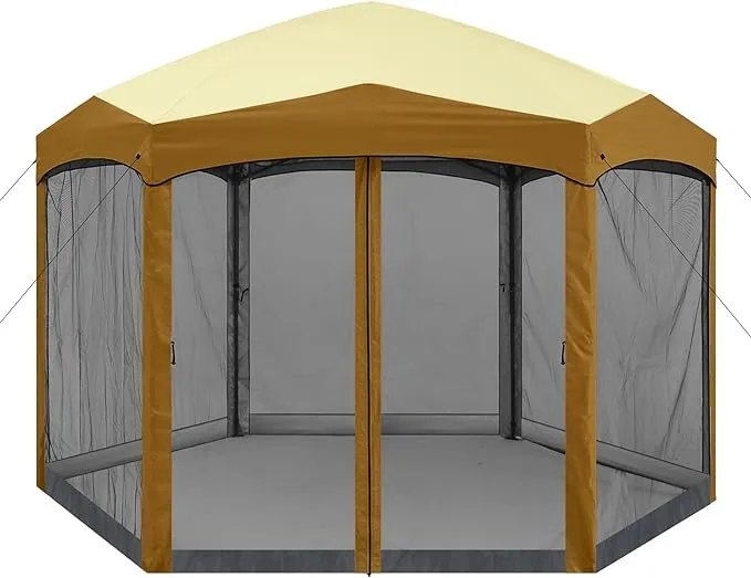 ABCCANOPY 12x12 ft Hexagon Outdoor Camping Gazebo Screen Shelter