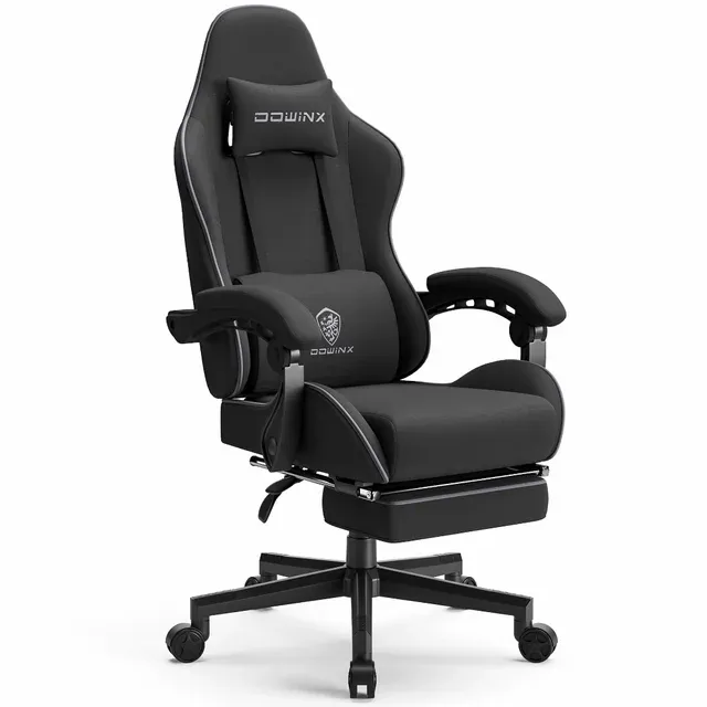 Gaming Chair Tech Fabric with Pocket Spring Cushion, Ergonomic Computer Chair...