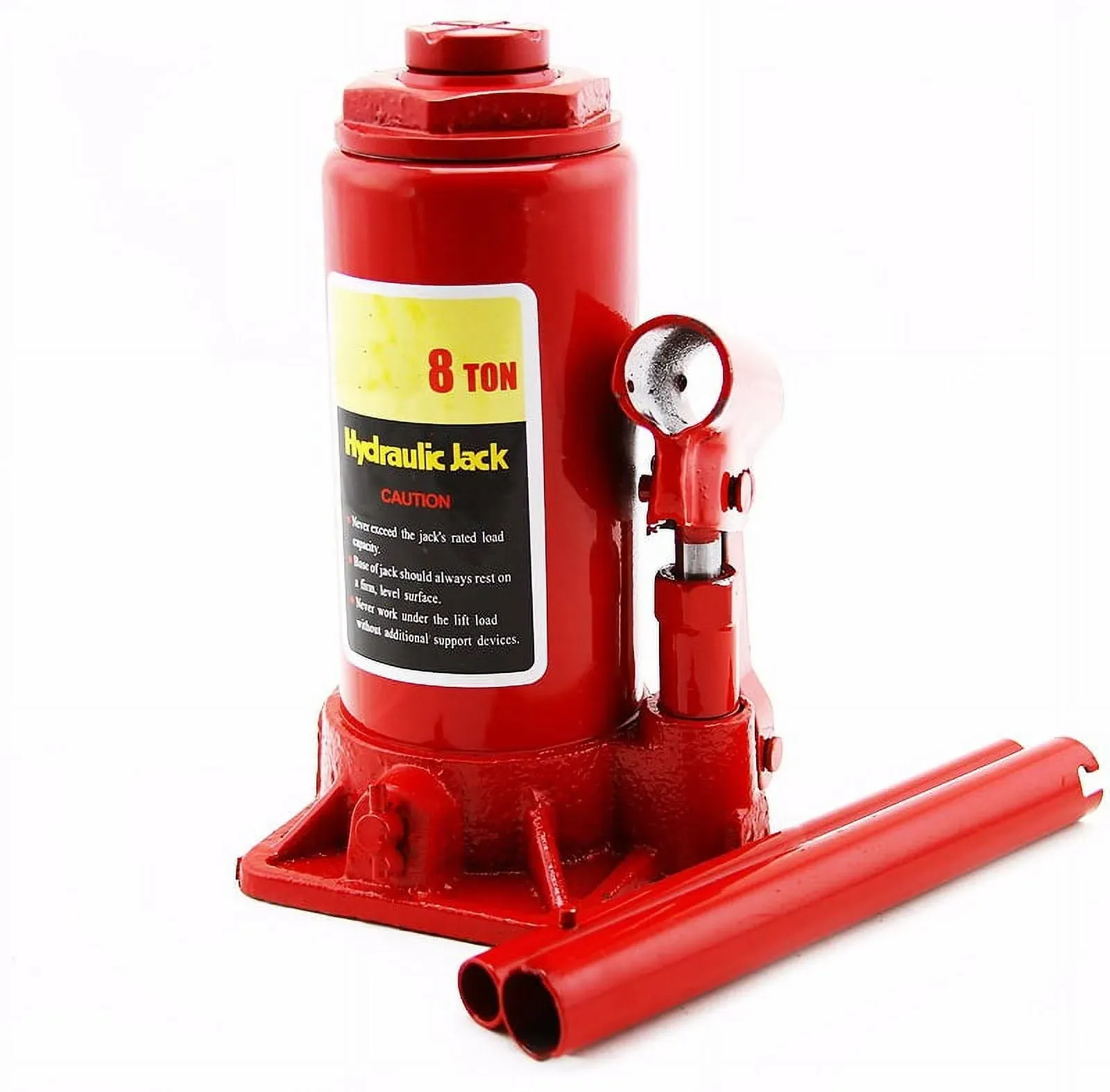 XtremepowerUS 8-Ton Heavy Duty Hydraulic Bottle Jack Large Capacity Weight Lifting Equipment with Handle, Red