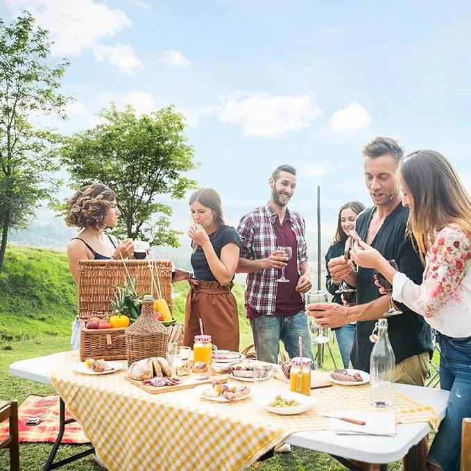 6 ft. Portable Long Rectangular Table for Indoor Outdoor Use