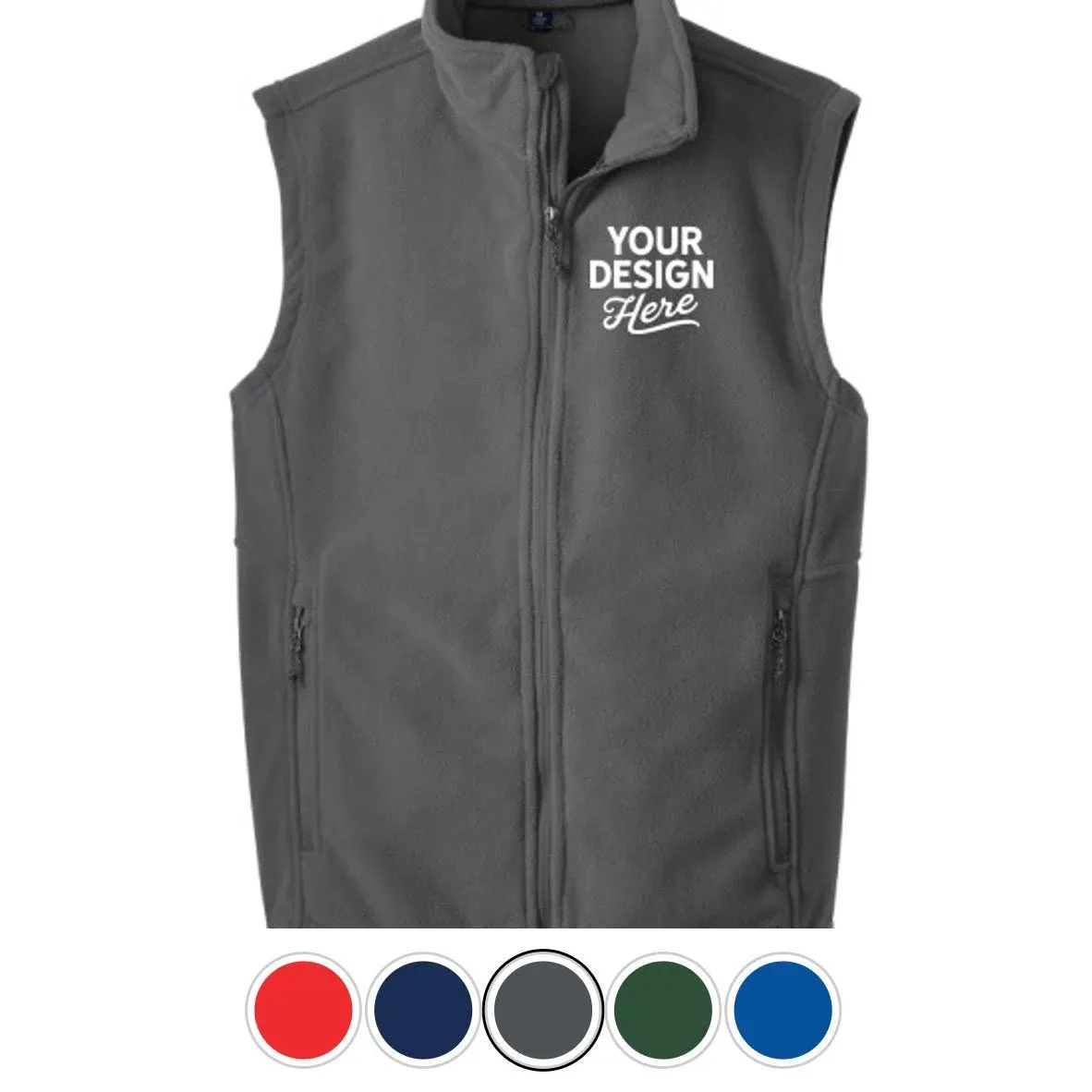 "Port Authority Men's Iron Grey Value Fleece Vest"