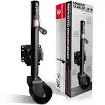 Boat Trailer Jack with Wheel Swivel- 2000 LBs 12" Lift Heavy Duty (Black)