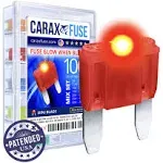 CARAX Glow Fuse – Premium Fuse Mini Blade – 100 pcs. Assortment Kit – Glow When Blown LED Automotive Fuse – Smart Auto Glow Fuse Easy Identification