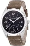 Hamilton Khaki Black Dial Tan Suede Men S Watch H68551833