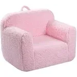 MOMCAYWEX Kids Snuggly-Soft Sherpa Chair, Cuddly Toddler Foam Chair for Boys and Girls, Pink