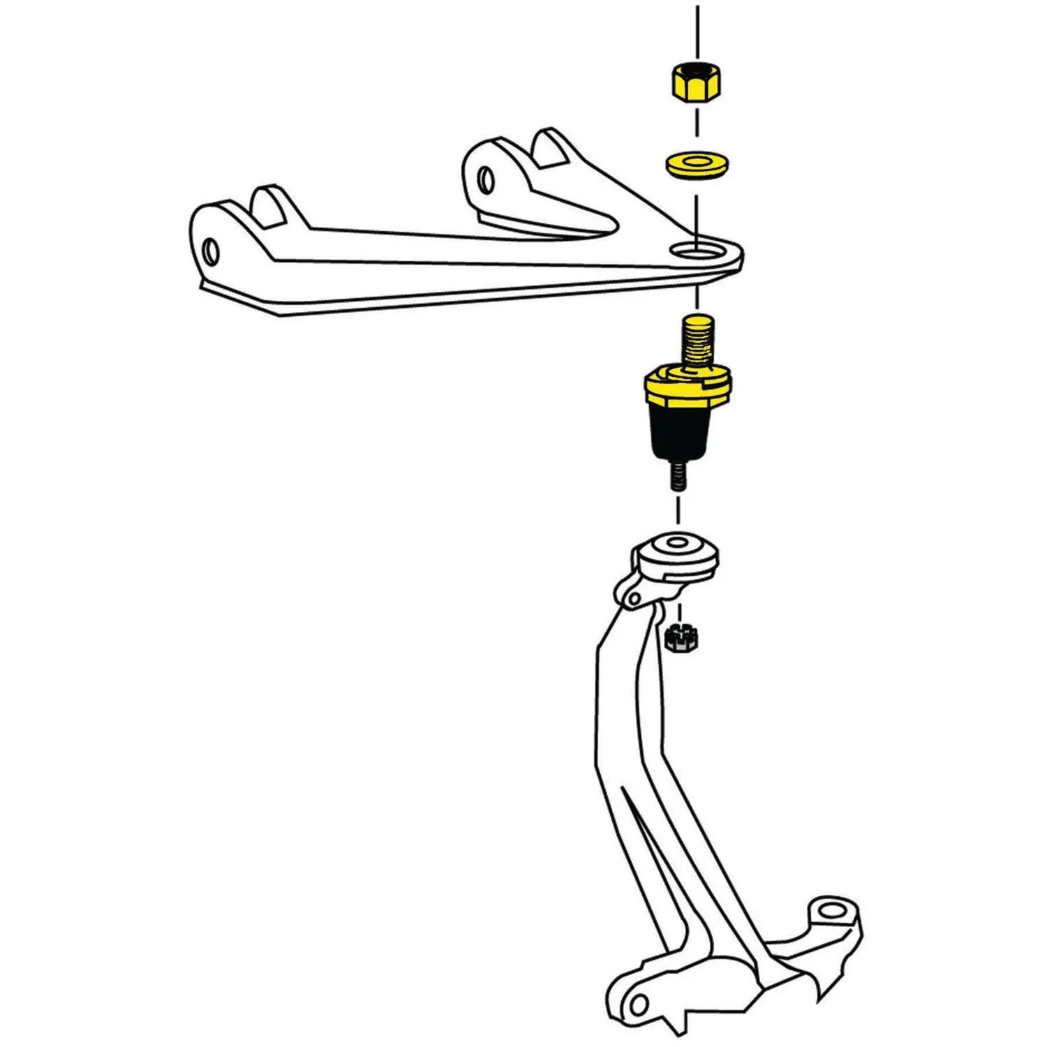 Moog K90492 Ball Joints Front Driver or Passenger Side Upper for Civic Crosstour