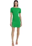 Donna Morgan Stretch Short Sleeve Diagonal Zipper Mini Bodycon Sheath Dress - 16