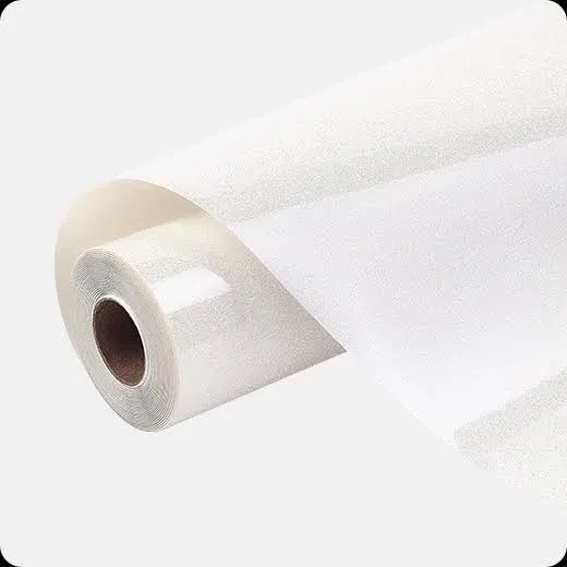 HTVRONT Rainbow White Glitter Heat Transfer Vinyl Roll - 10" x 10 FT White Glitter Iron on Vinyl, White Glitter HTV Vinyl for Shirts - Easy to Cut & Weed