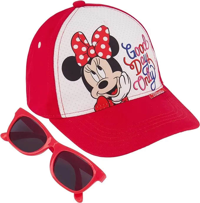 Minnie Mouse Girls Baseball Cap & Sunglasses, Ages 2-4