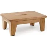 CONSDAN Step Stool for Bed, USA Grown Oak,Wooden Step Stool for Adults