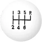 Classic 6-Speed Shift Knob White (3/8-16)