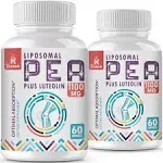 Liposomal Palmitoylethanolamide 1000 mg + Luteolin 100 mg, Micronized Pea 99% Highly Purified - Enhanced Absorption and Bioavailability, 120 Softgels(120-Day Supply)