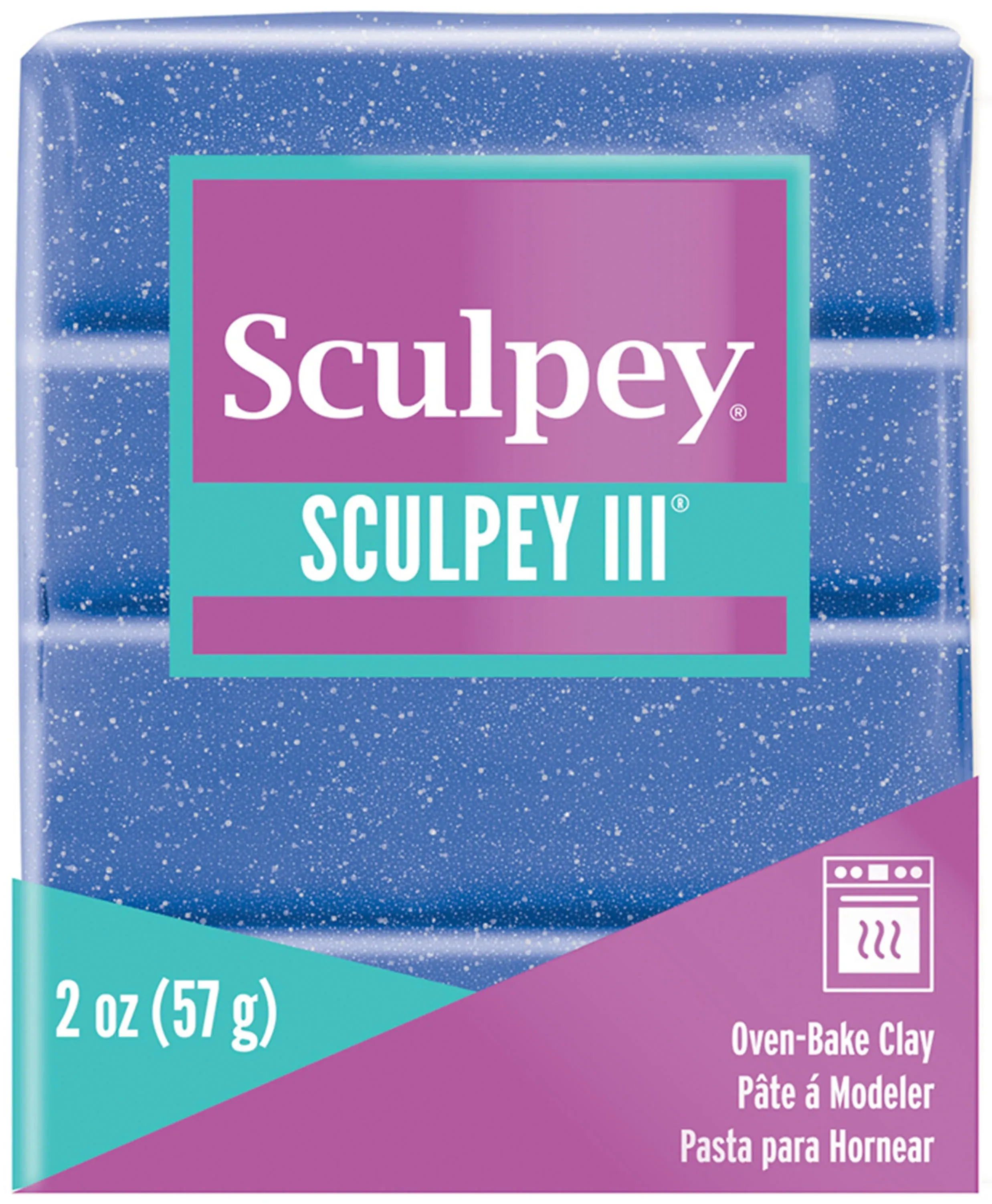 Sculpey III Clay 2 oz Blue Glitter